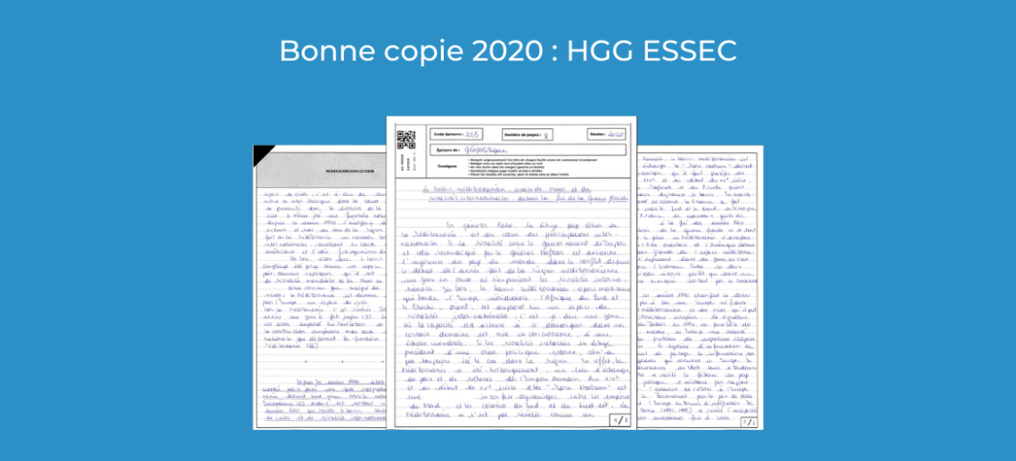 Bonne copie 2020 : Histoire, Géographie et Géopolitique ESSEC