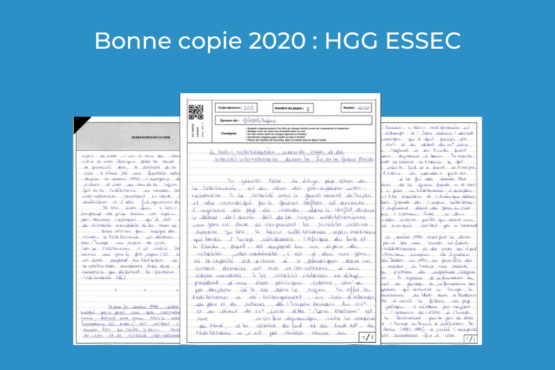 Bonne copie 2020 : Histoire, Géographie et Géopolitique ESSEC