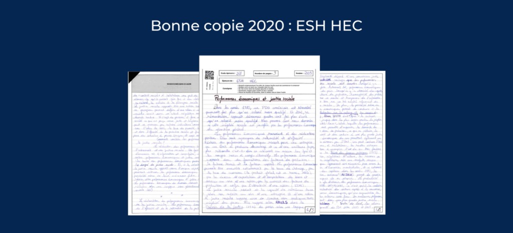 Bonne copie ESH HEC