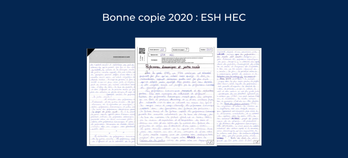 Bonne copie 2020 : ESH HEC
