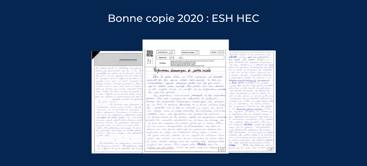 Bonne copie 2020 : ESH HEC