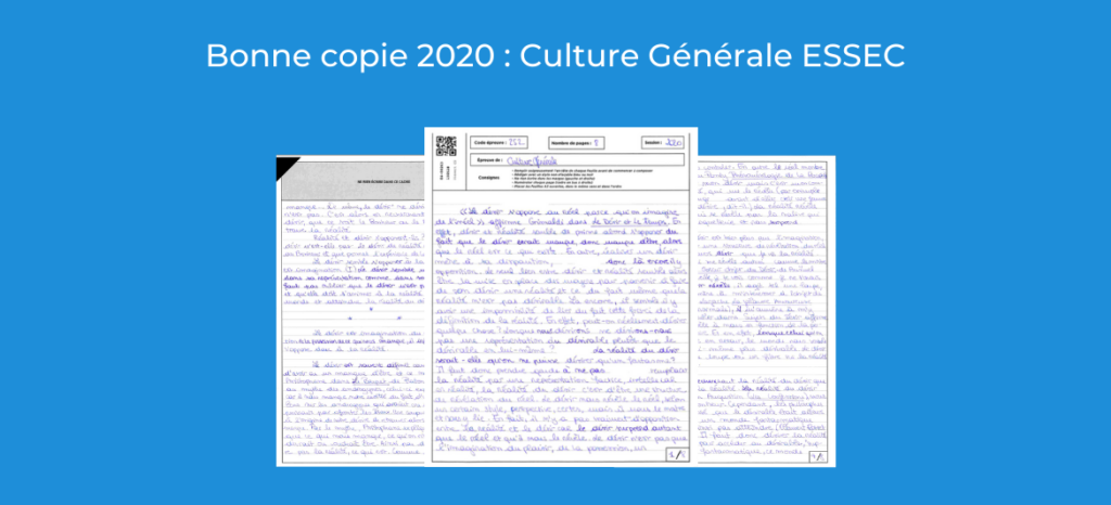 Bonne copie ESSEC culture générale