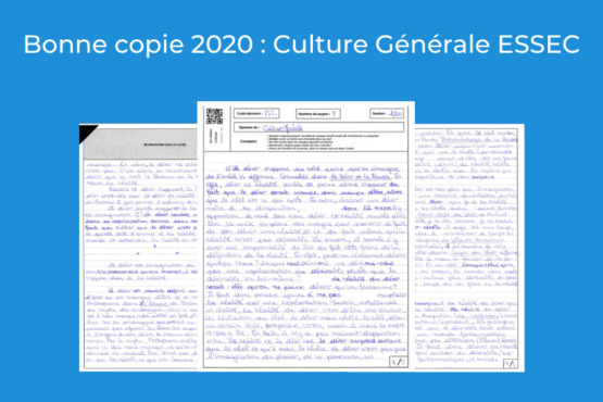 Bonne copie 2020 : Culture Générale ESSEC