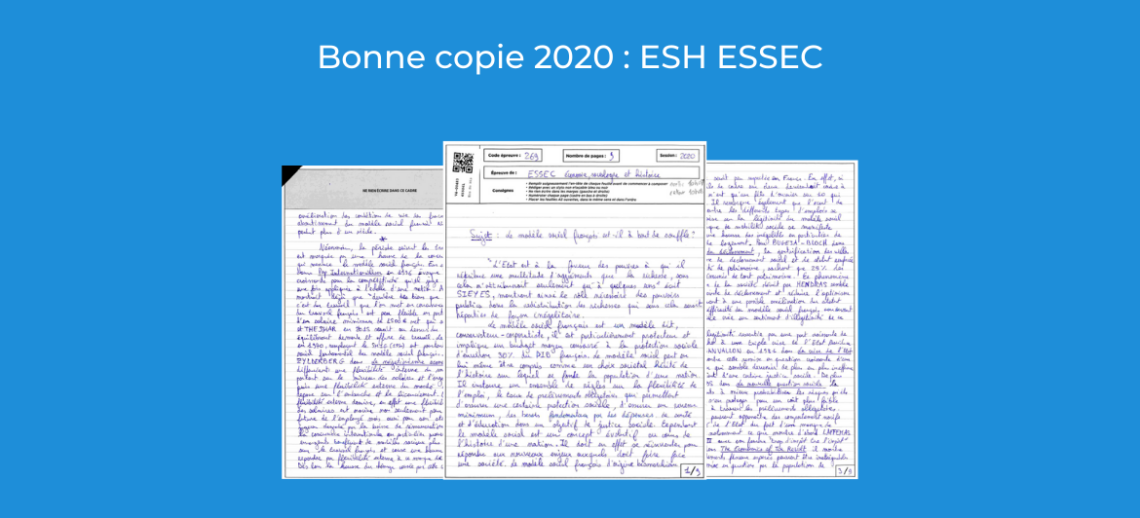 Bonne copie 2020 : ESH ESSEC