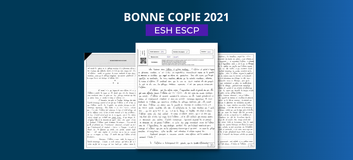 Bonne copie 2021 : ESH ESCP