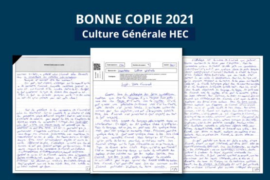 Bonne copie 2021 : Culture Générale HEC