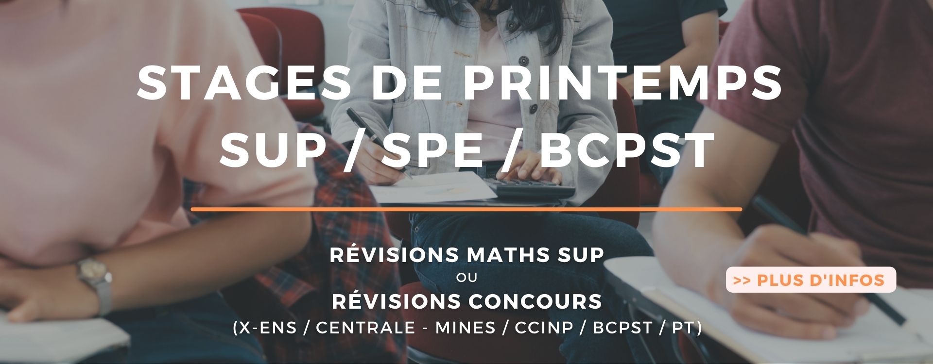 Stage révisions concours Sup Spé
