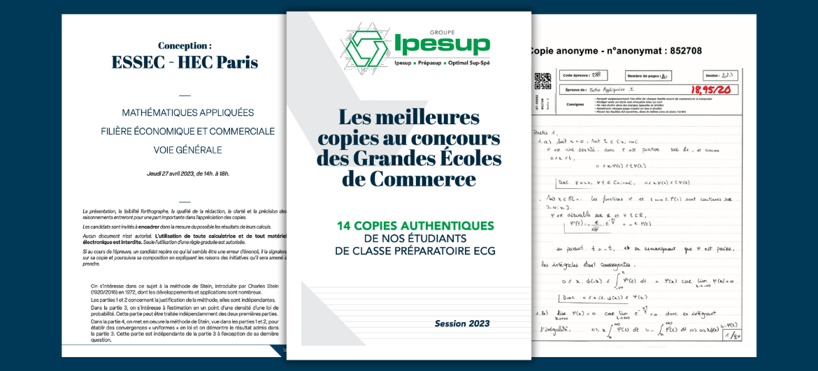 Les meilleures copies de Mathématiques du concours des Grandes Écoles de Commerce 2023