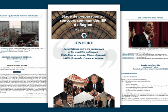 Concours commun des IEP de Région : téléchargez le fascicule d’Histoire