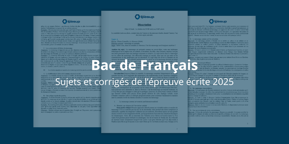 Bac de Français 2025 - Sujets et corrigés