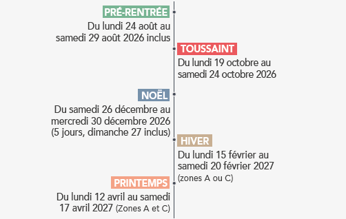 Calendrier 2026-2027