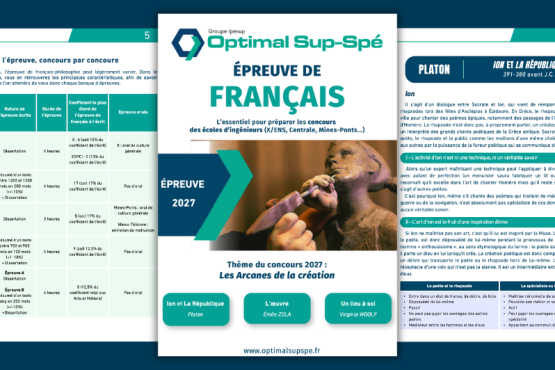 Livret de Français : Concours Prépa Scientifique 2027